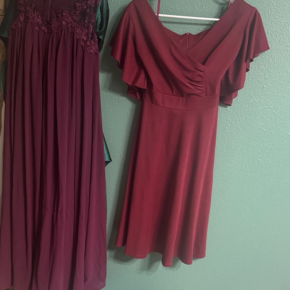 Elegant Red Off-Shoulder Dress